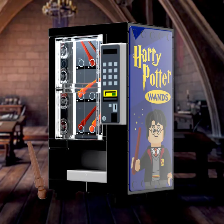 The Brick Show Shop Wizard Wands Vending Machine Building Set made using LEGO parts