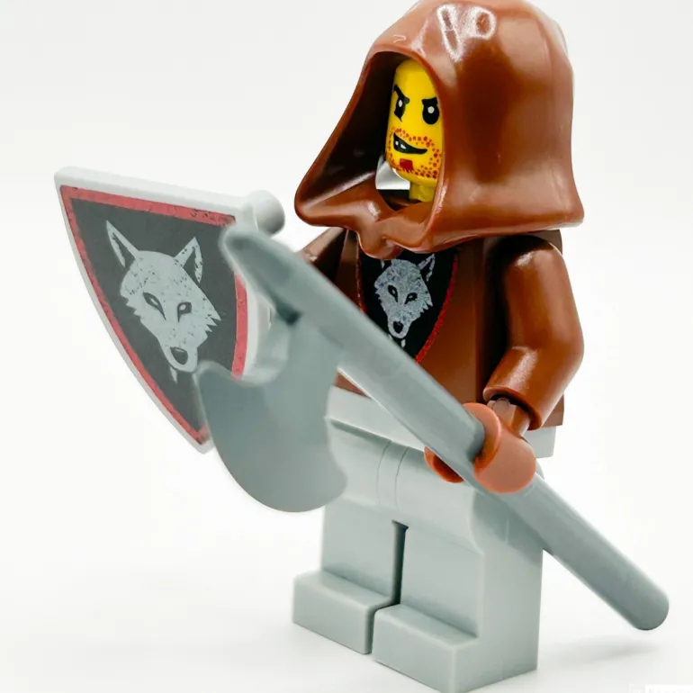 The Brick Show Shop Wolfpack Bandit (Halberd) - Custom Castle Minifigure