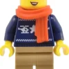 The Brick Show Shop Woman in Dark Blue Ugly Christmas Sweater w/ Ice Skates - LEGO City Mi