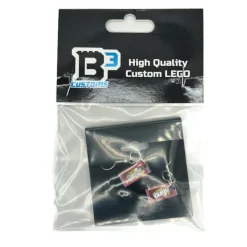The Brick Show Shop Wonka Bar Earrings made from LEGO parts - B3 Customs
