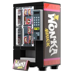 The Brick Show Shop Wonka Bars Vending Machine made using LEGO parts