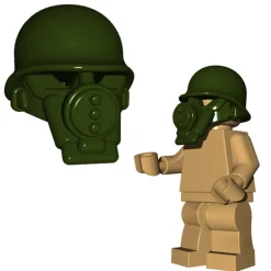 The Brick Show Shop WW2 US Gas Mask for LEGO Minifigure - LEGO Compatible (Brick Warriors)