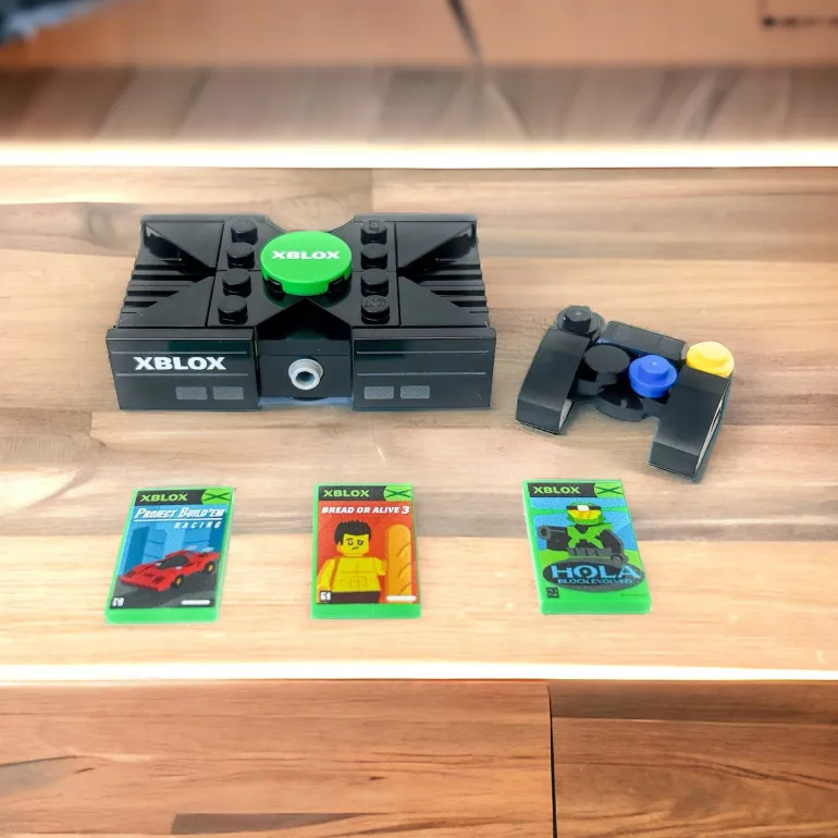 The Brick Show Shop XBLOX 2001 - Custom Classic Video Game Console Set made with LEGO part