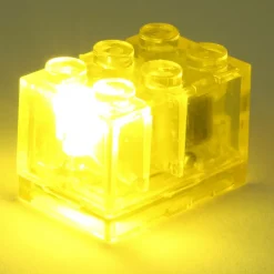 The Brick Show Shop Yellow Light-Up 2x3 Brick (Yellow Light) - Compatible w/ LEGO
