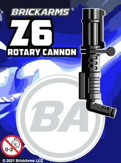 The Brick Show Shop Z6 Rotary Cannon Pack for LEGO Minifigures, BrickArms