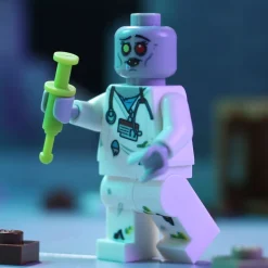 The Brick Show Shop Zombie Nurse - Custom Minifig made using LEGO parts