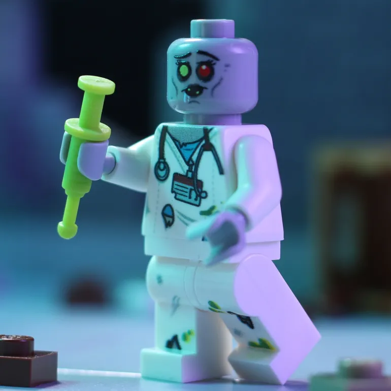 The Brick Show Shop Zombie Nurse - Custom Minifig made using LEGO parts
