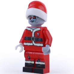 The Brick Show Shop Zombie Santa Minifig made using LEGO parts - B3 Customs